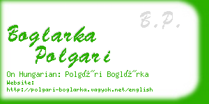 boglarka polgari business card